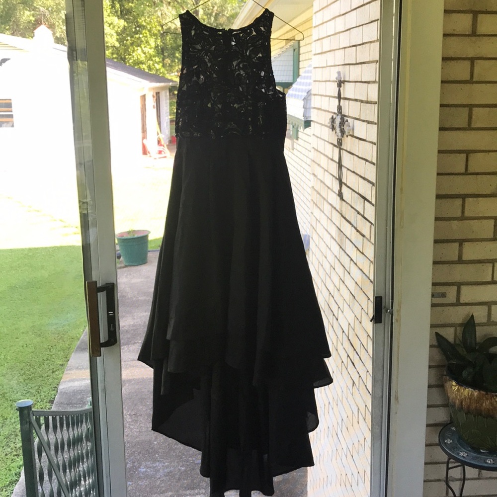 Formal High Low Black Dress